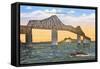 Cooper River Bridge, Charleston, South Carolina-null-Framed Stretched Canvas