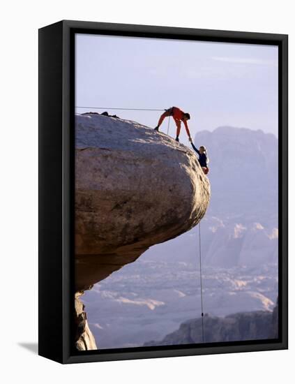 Cooperating Climbers-null-Framed Stretched Canvas