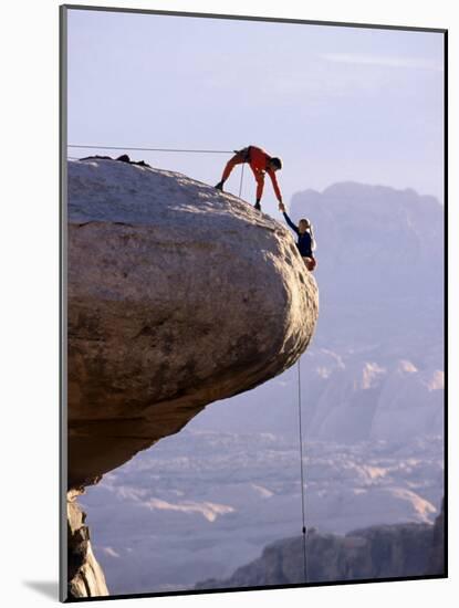 Cooperating Climbers-null-Mounted Photographic Print