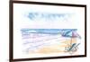 Coopers Beach Southampton NY Hamptons Style Scene-M. Bleichner-Framed Art Print