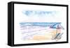 Coopers Beach Southampton NY Hamptons Style Scene-M. Bleichner-Framed Stretched Canvas