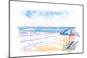 Coopers Beach Southampton NY Hamptons Style Scene-M. Bleichner-Mounted Art Print