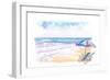 Coopers Beach Southampton NY Hamptons Style Scene-M. Bleichner-Framed Premium Giclee Print