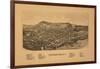 Cooperstown, New York - Panoramic Map-Lantern Press-Framed Art Print
