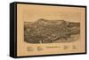 Cooperstown, New York - Panoramic Map-Lantern Press-Framed Stretched Canvas