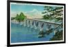 Coos Bay Bridge in North Bend, Oregon - North Bend, OR-Lantern Press-Framed Art Print