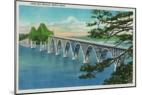 Coos Bay Bridge in North Bend, Oregon - North Bend, OR-Lantern Press-Mounted Art Print