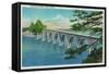 Coos Bay Bridge in North Bend, Oregon - North Bend, OR-Lantern Press-Framed Stretched Canvas