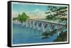 Coos Bay Bridge in North Bend, Oregon - North Bend, OR-Lantern Press-Framed Stretched Canvas