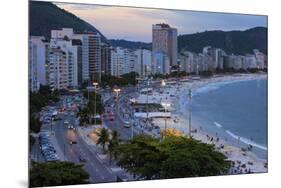 Copacabana at Night, Rio De Janeiro, Brazil, South America-Gabrielle and Michael Therin-Weise-Mounted Photographic Print