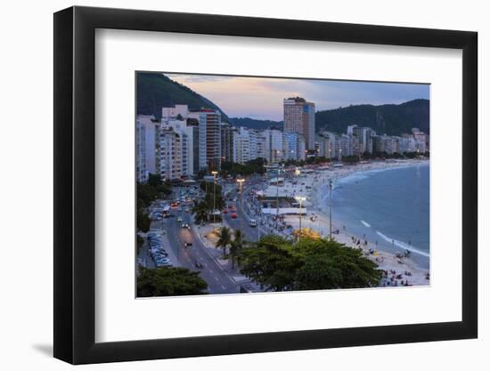 Copacabana at Night, Rio De Janeiro, Brazil, South America-Gabrielle and Michael Therin-Weise-Framed Premium Photographic Print