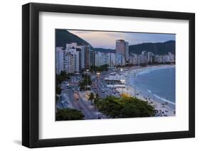 Copacabana at Night, Rio De Janeiro, Brazil, South America-Gabrielle and Michael Therin-Weise-Framed Premium Photographic Print