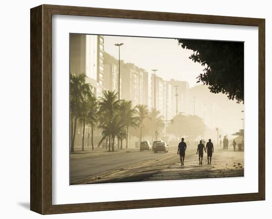 Copacabana Beach at Dawn, Rio De Janeiro, Brazil, South America-Ben Pipe-Framed Photographic Print