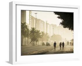 Copacabana Beach at Dawn, Rio De Janeiro, Brazil, South America-Ben Pipe-Framed Photographic Print