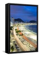 Copacabana Beach at Night, Rio De Janeiro, Brazil-Alex Robinson-Framed Stretched Canvas