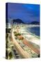 Copacabana Beach at Night, Rio De Janeiro, Brazil-Alex Robinson-Stretched Canvas