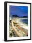 Copacabana Beach at Night, Rio De Janeiro, Brazil-Alex Robinson-Framed Photographic Print