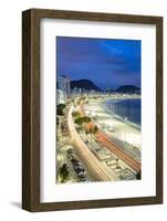 Copacabana Beach at Night, Rio De Janeiro, Brazil-Alex Robinson-Framed Photographic Print