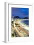 Copacabana Beach at Night, Rio De Janeiro, Brazil-Alex Robinson-Framed Photographic Print