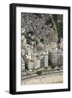 Copacabana Beach, Neighbourhood and the Morro Da Humaita Favela Behind, Rio De Janeiro, Brazil-Alex Robinson-Framed Photographic Print