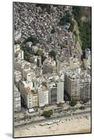 Copacabana Beach, Neighbourhood and the Morro Da Humaita Favela Behind, Rio De Janeiro, Brazil-Alex Robinson-Mounted Photographic Print