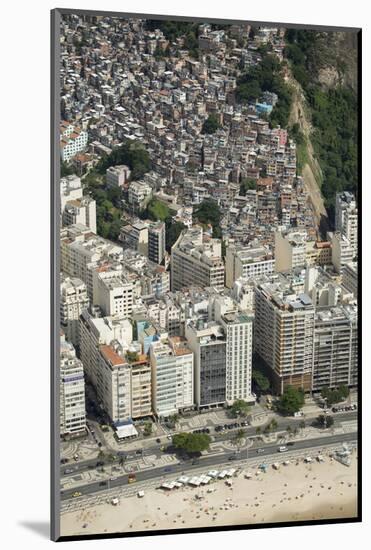 Copacabana Beach, Neighbourhood and the Morro Da Humaita Favela Behind, Rio De Janeiro, Brazil-Alex Robinson-Mounted Photographic Print