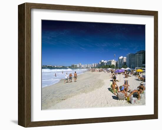 Copacabana Beach, Rio De Janeiro, Brazil, South America-Sergio Pitamitz-Framed Photographic Print