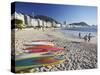 Copacabana Beach, Rio De Janeiro, Brazil-Ian Trower-Stretched Canvas