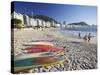 Copacabana Beach, Rio De Janeiro, Brazil-Ian Trower-Stretched Canvas