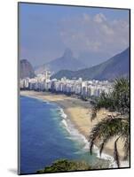 Copacabana Beach viewed from the Forte Duque de Caxias, Leme, Rio de Janeiro, Brazil, South America-Karol Kozlowski-Mounted Photographic Print