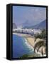 Copacabana Beach viewed from the Forte Duque de Caxias, Leme, Rio de Janeiro, Brazil, South America-Karol Kozlowski-Framed Stretched Canvas