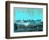 Copenhagen Abstract Skyline II-Emma Moore-Framed Art Print