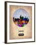 Copenhagen Air Balloon-NaxArt-Framed Art Print