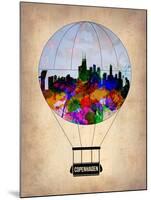 Copenhagen Air Balloon-NaxArt-Mounted Art Print