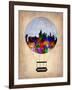 Copenhagen Air Balloon-NaxArt-Framed Art Print