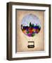 Copenhagen Air Balloon-NaxArt-Framed Art Print