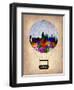 Copenhagen Air Balloon-NaxArt-Framed Art Print