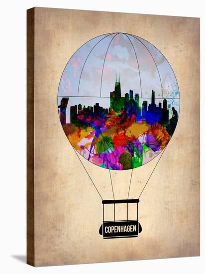 Copenhagen Air Balloon-NaxArt-Stretched Canvas