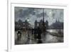 Copenhagen by Night-Paul Fischer-Framed Giclee Print