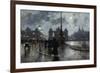 Copenhagen by Night-Paul Fischer-Framed Giclee Print