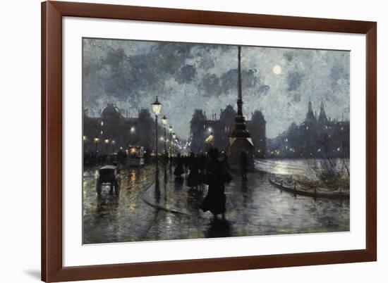 Copenhagen by Night-Paul Fischer-Framed Giclee Print