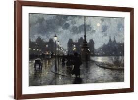 Copenhagen by Night-Paul Fischer-Framed Giclee Print