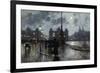 Copenhagen by Night-Paul Fischer-Framed Giclee Print