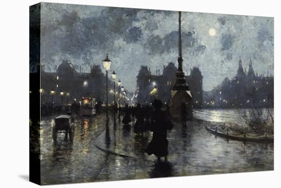 Copenhagen by Night-Paul Fischer-Stretched Canvas