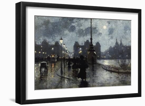 Copenhagen by Night-Paul Fischer-Framed Premium Giclee Print