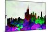 Copenhagen City Skyline-NaxArt-Mounted Art Print