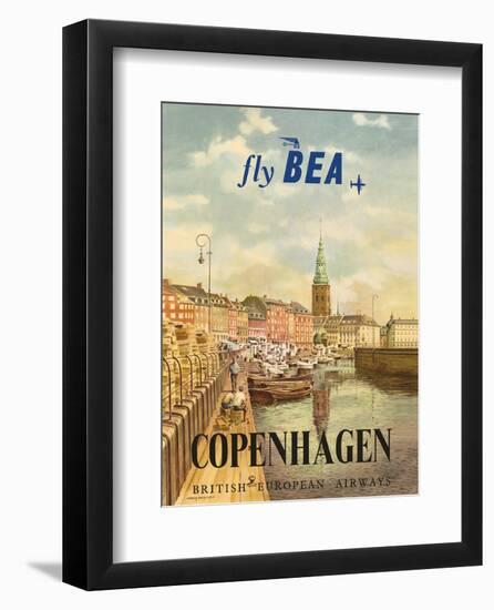 Copenhagen, Denmark - British European Airways (BEA)-Jörgen Brendekild-Framed Art Print