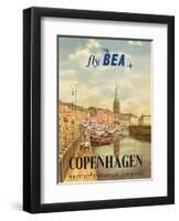 Copenhagen, Denmark - British European Airways (BEA)-Jörgen Brendekild-Framed Art Print