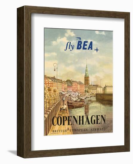 Copenhagen, Denmark - British European Airways (BEA)-Jörgen Brendekild-Framed Art Print