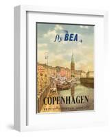 Copenhagen, Denmark - British European Airways (BEA)-Jörgen Brendekild-Framed Art Print